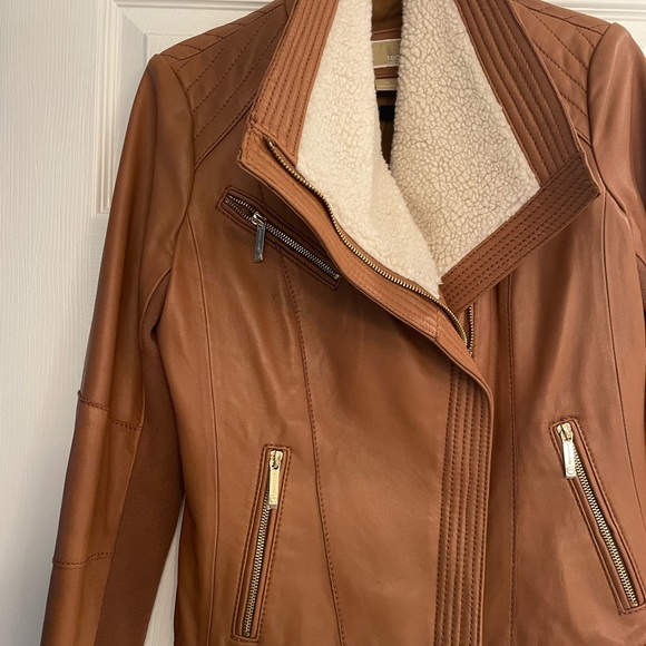 NWOT Michael Kors MOTO Leather Jacket - Picture 9 of 11
